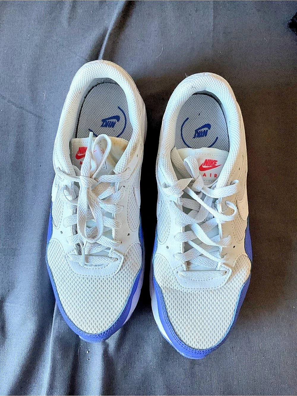 Nike Air Max SC Women's White & Blue Athletic Shoes